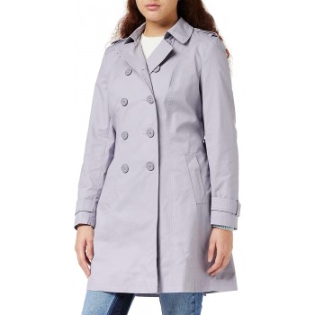 Marca Amazon - find. Gabardina Corta Estilo Trench para Mujer