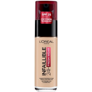 L'Oréal Paris Make-up designer 24H Fresh Wear Base de Maquillaje de Larga Duración , Tono 200 Sable Doré- 30 ml