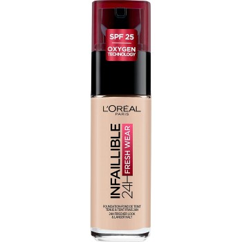 L'Oréal Paris Make-up designer 24H Fresh Wear Base de Maquillaje de Larga Duración , Tono 200 Sable Doré- 30 ml