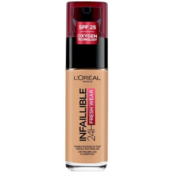 L'Oréal Paris Make-up designer 24H Fresh Wear Base de Maquillaje de Larga Duración , Tono 200 Sable Doré- 30 ml