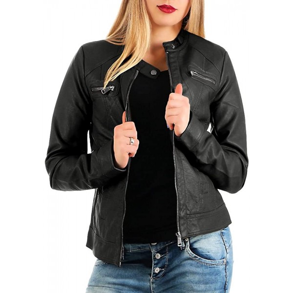 Only Bandit PU Biker Chaqueta para Mujer