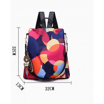 shepretty Mochila Oxford antirrobo Impermeable para Mujer, 5AL911 Arco Iris