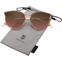 SOJOS gafas de sol redondas de moda para mujeres hombres de gran tamaño vintage sombras SJ2057