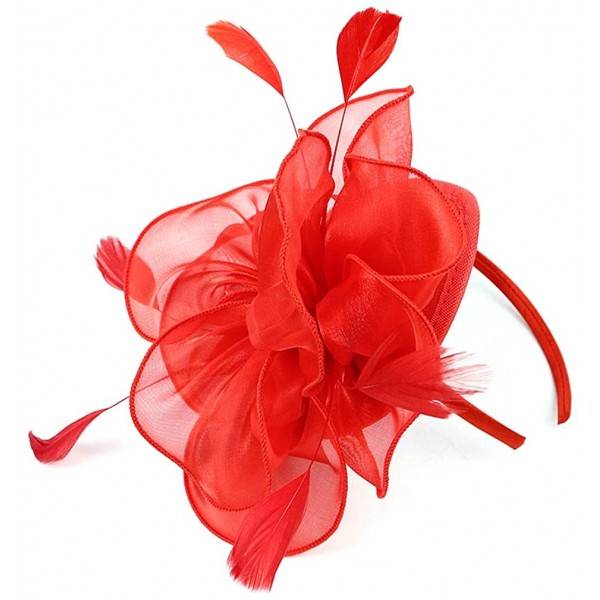 HIDOLL Diadema Fascinator Sombrero Pluma Semicircular Sombrero Tocado Banquete Novia Adornos para el Cabello