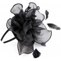 HIDOLL Diadema Fascinator Sombrero Pluma Semicircular Sombrero Tocado Banquete Novia Adornos para el Cabello