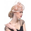 HIDOLL Diadema Fascinator Sombrero Pluma Semicircular Sombrero Tocado Banquete Novia Adornos para el Cabello