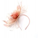 HIDOLL Diadema Fascinator Sombrero Pluma Semicircular Sombrero Tocado Banquete Novia Adornos para el Cabello