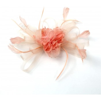 HIDOLL Diadema Fascinator Sombrero Pluma Semicircular Sombrero Tocado Banquete Novia Adornos para el Cabello