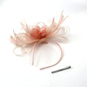 HIDOLL Diadema Fascinator Sombrero Pluma Semicircular Sombrero Tocado Banquete Novia Adornos para el Cabello