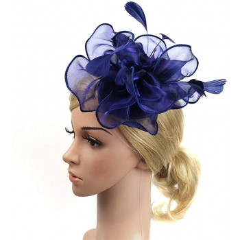 HIDOLL Diadema Fascinator Sombrero Pluma Semicircular Sombrero Tocado Banquete Novia Adornos para el Cabello