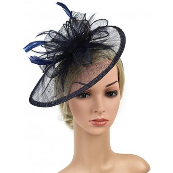 HIDOLL Diadema Fascinator Sombrero Pluma Semicircular Sombrero Tocado Banquete Novia Adornos para el Cabello