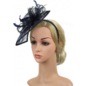 HIDOLL Diadema Fascinator Sombrero Pluma Semicircular Sombrero Tocado Banquete Novia Adornos para el Cabello