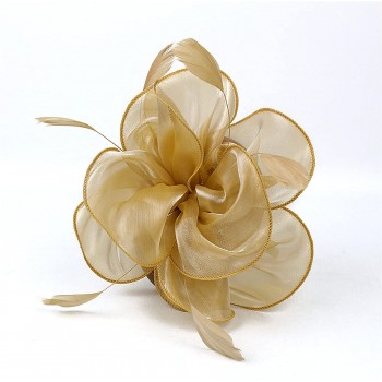 HIDOLL Diadema Fascinator Sombrero Pluma Semicircular Sombrero Tocado Banquete Novia Adornos para el Cabello