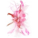 HIDOLL Diadema Fascinator Sombrero Pluma Semicircular Sombrero Tocado Banquete Novia Adornos para el Cabello