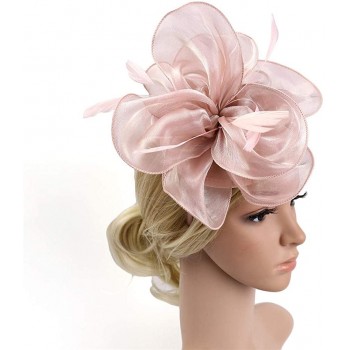 HIDOLL Diadema Fascinator Sombrero Pluma Semicircular Sombrero Tocado Banquete Novia Adornos para el Cabello