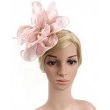 HIDOLL Diadema Fascinator Sombrero Pluma Semicircular Sombrero Tocado Banquete Novia Adornos para el Cabello