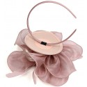 HIDOLL Diadema Fascinator Sombrero Pluma Semicircular Sombrero Tocado Banquete Novia Adornos para el Cabello