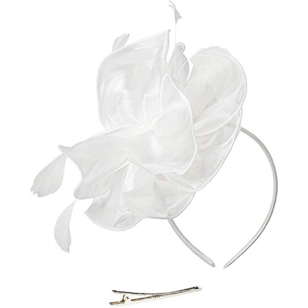 HIDOLL Diadema Fascinator Sombrero Pluma Semicircular Sombrero Tocado Banquete Novia Adornos para el Cabello