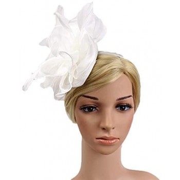 HIDOLL Diadema Fascinator Sombrero Pluma Semicircular Sombrero Tocado Banquete Novia Adornos para el Cabello