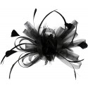 HIDOLL Diadema Fascinator Sombrero Pluma Semicircular Sombrero Tocado Banquete Novia Adornos para el Cabello