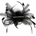 HIDOLL Diadema Fascinator Sombrero Pluma Semicircular Sombrero Tocado Banquete Novia Adornos para el Cabello