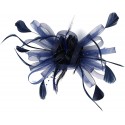 HIDOLL Diadema Fascinator Sombrero Pluma Semicircular Sombrero Tocado Banquete Novia Adornos para el Cabello