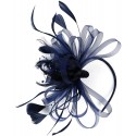 HIDOLL Diadema Fascinator Sombrero Pluma Semicircular Sombrero Tocado Banquete Novia Adornos para el Cabello