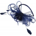 HIDOLL Diadema Fascinator Sombrero Pluma Semicircular Sombrero Tocado Banquete Novia Adornos para el Cabello