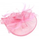 HIDOLL Diadema Fascinator Sombrero Pluma Semicircular Sombrero Tocado Banquete Novia Adornos para el Cabello