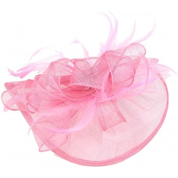 HIDOLL Diadema Fascinator Sombrero Pluma Semicircular Sombrero Tocado Banquete Novia Adornos para el Cabello