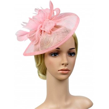 HIDOLL Diadema Fascinator Sombrero Pluma Semicircular Sombrero Tocado Banquete Novia Adornos para el Cabello