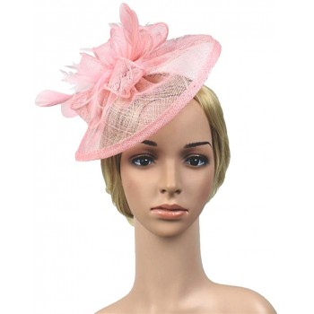 HIDOLL Diadema Fascinator Sombrero Pluma Semicircular Sombrero Tocado Banquete Novia Adornos para el Cabello