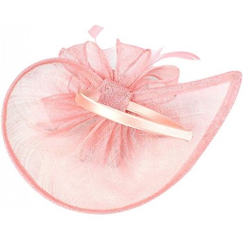 HIDOLL Diadema Fascinator Sombrero Pluma Semicircular Sombrero Tocado Banquete Novia Adornos para el Cabello