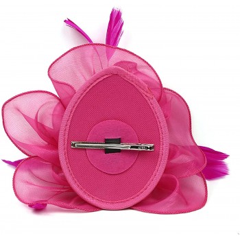 HIDOLL Diadema Fascinator Sombrero Pluma Semicircular Sombrero Tocado Banquete Novia Adornos para el Cabello