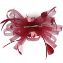 HIDOLL Diadema Fascinator Sombrero Pluma Semicircular Sombrero Tocado Banquete Novia Adornos para el Cabello