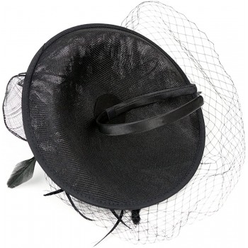 HIDOLL Diadema Fascinator Sombrero Pluma Semicircular Sombrero Tocado Banquete Novia Adornos para el Cabello