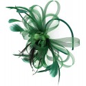 HIDOLL Diadema Fascinator Sombrero Pluma Semicircular Sombrero Tocado Banquete Novia Adornos para el Cabello