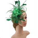 HIDOLL Diadema Fascinator Sombrero Pluma Semicircular Sombrero Tocado Banquete Novia Adornos para el Cabello