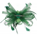 HIDOLL Diadema Fascinator Sombrero Pluma Semicircular Sombrero Tocado Banquete Novia Adornos para el Cabello