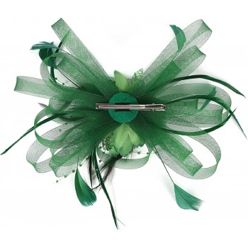 HIDOLL Diadema Fascinator Sombrero Pluma Semicircular Sombrero Tocado Banquete Novia Adornos para el Cabello