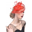 HIDOLL Diadema Fascinator Sombrero Pluma Semicircular Sombrero Tocado Banquete Novia Adornos para el Cabello