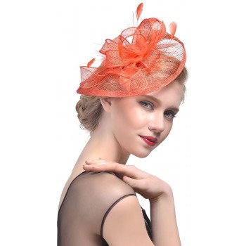 HIDOLL Diadema Fascinator Sombrero Pluma Semicircular Sombrero Tocado Banquete Novia Adornos para el Cabello