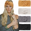 DRESHOW 4 Piezas Diadema Mujer Invierno Diadema Cabeza Anchas Cabello Turbante Banda Accesorio Pelo para Mujer