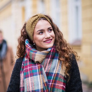 DRESHOW 4 Piezas Diadema Mujer Invierno Diadema Cabeza Anchas Cabello Turbante Banda Accesorio Pelo para Mujer