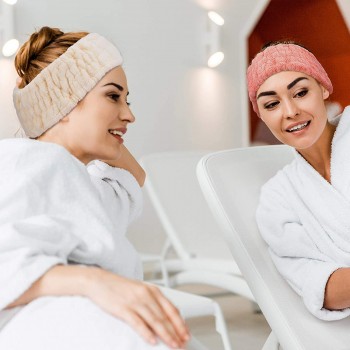 3 Diademas Faciales de Spa para Maquillaje y Lavar Cara Banda Facial de Cabeza para Spa Yoga Ducha Envoltura Elástica para Cabe