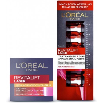 L'Oréal Paris Revitalift Láser Ampollas Efecto Peeling, Para 7 Días, Con Ácido Glicólico, 7 Unidades, 1,3 ml