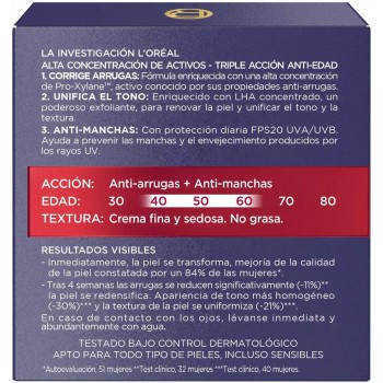 L'Oréal Paris Pack Revitalift Láser, Incluye Crema Intensiva Anti edad de Día, 50ml, Desmaquillante de ojos y labios Waterpro