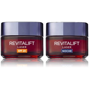 L'Oréal Paris Crema de Día Anti-Edad Intensiva Revitalift Láser, Con Pro- Xylane Concrentrado, Corrige arrugas, retexturiza l