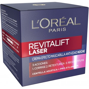 L'Oréal Paris Crema de Día Anti-Edad Intensiva Revitalift Láser, Con Pro- Xylane Concrentrado, Corrige arrugas, retexturiza l