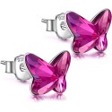 Angel Nina Pendientes de Cristal Para Mujer Pendientes de Plata Para Mujer Pendientes de Botón Para Niñas Pendientes